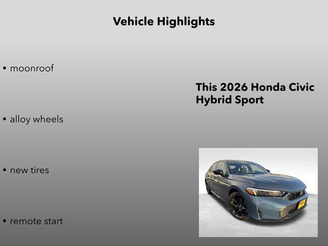 new 2026 Honda Civic Hybrid car, priced at $30,945