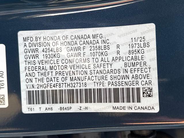 new 2026 Honda Civic Hybrid car, priced at $30,945