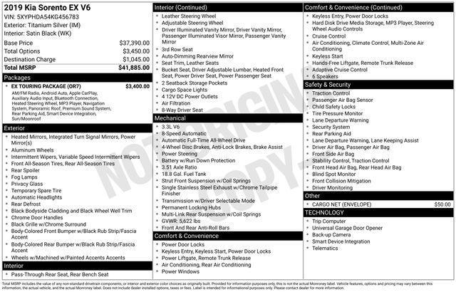 used 2019 Kia Sorento car, priced at $17,499