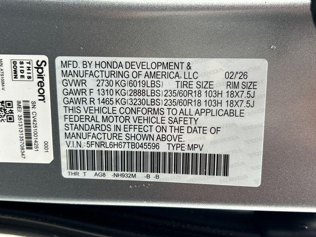 new 2026 Honda Odyssey car, priced at $45,250