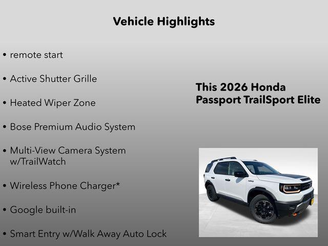 new 2026 Honda Passport car, priced at $59,600