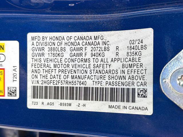 used 2024 Honda Civic car, priced at $25,646