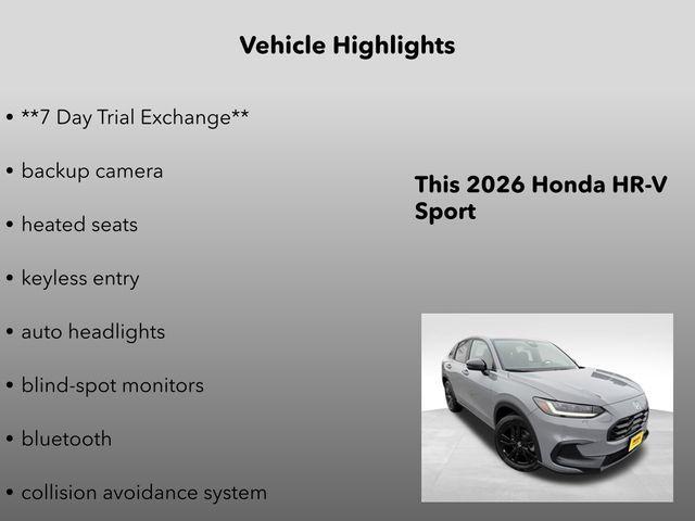 new 2026 Honda HR-V car, priced at $30,905