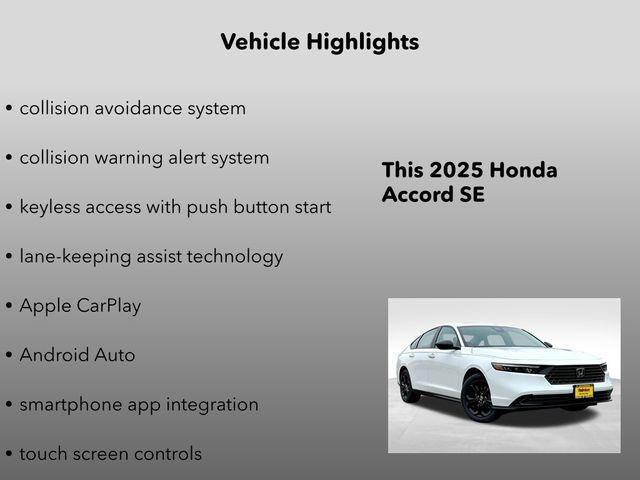 new 2025 Honda Accord car, priced at $28,500