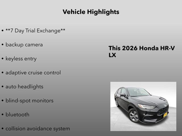 new 2026 Honda HR-V car, priced at $29,150
