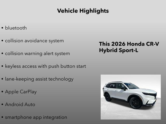 new 2026 Honda CR-V Hybrid car, priced at $42,330