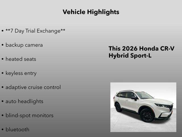 new 2026 Honda CR-V Hybrid car, priced at $42,130