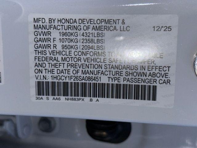 new 2025 Honda Accord car, priced at $28,445