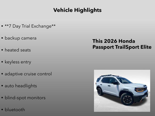 new 2026 Honda Passport car, priced at $57,135