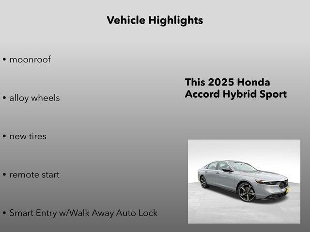 new 2025 Honda Accord Hybrid car, priced at $30,995