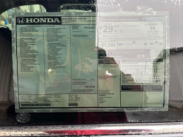 new 2026 Honda CR-V car, priced at $36,100