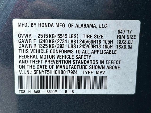 used 2017 Honda Pilot car, priced at $17,999