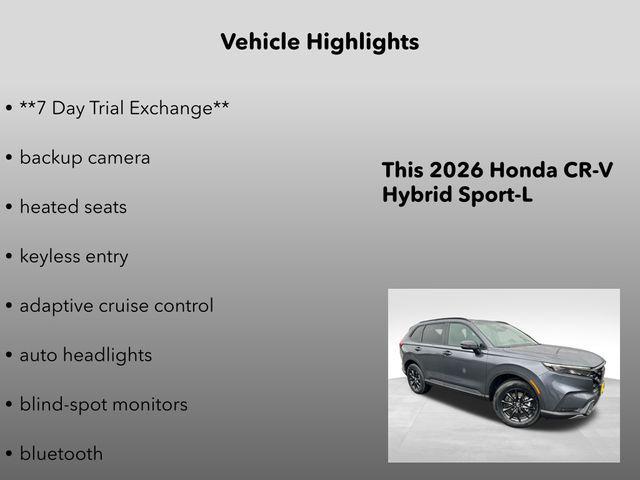 new 2026 Honda CR-V Hybrid car, priced at $41,675