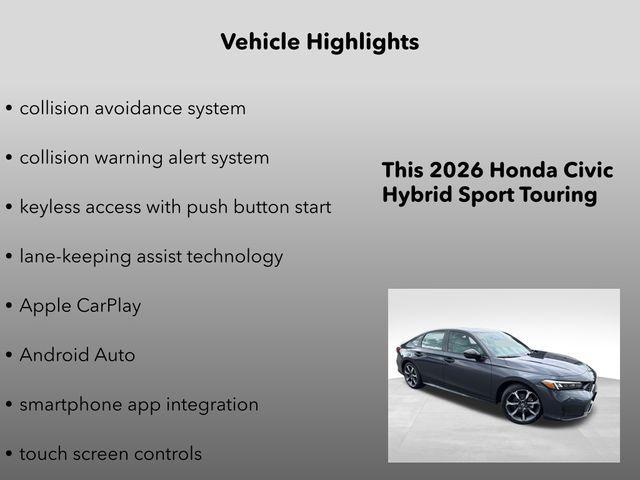new 2026 Honda Civic Hybrid car, priced at $33,790