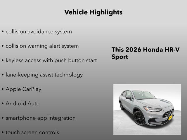 new 2026 Honda HR-V car, priced at $30,905