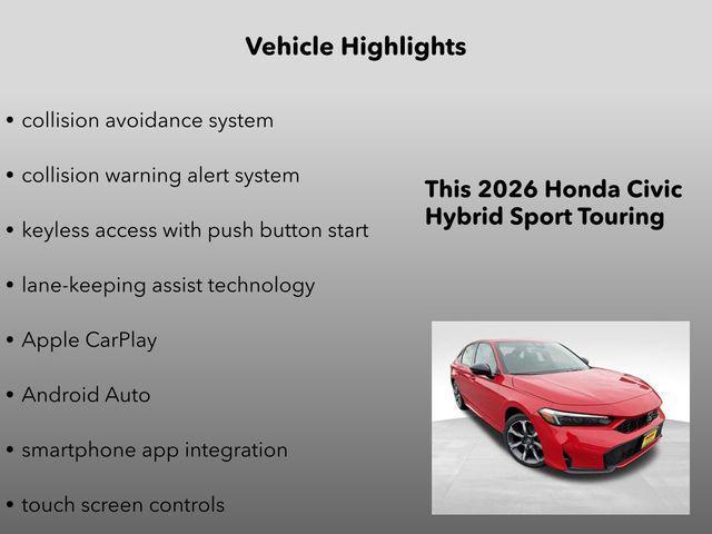 new 2026 Honda Civic Hybrid car, priced at $33,490