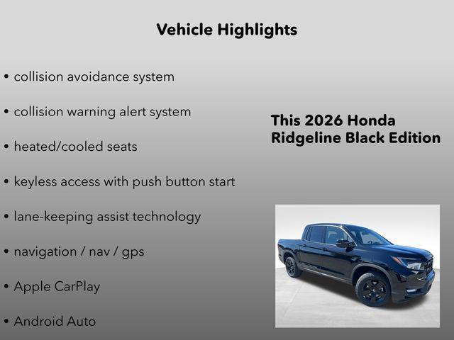 new 2026 Honda Ridgeline car, priced at $49,090