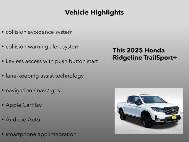 new 2025 Honda Ridgeline car, priced at $45,995