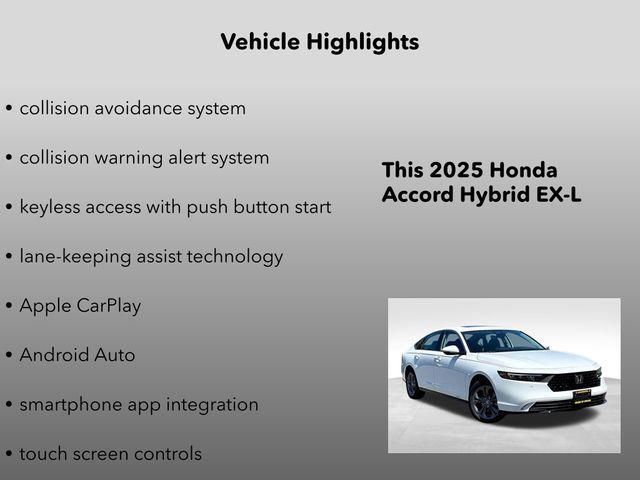 new 2025 Honda Accord Hybrid car, priced at $32,500