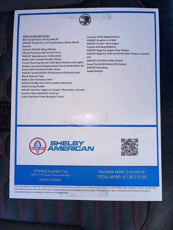 new 2025 Ford F-150 car, priced at $123,995