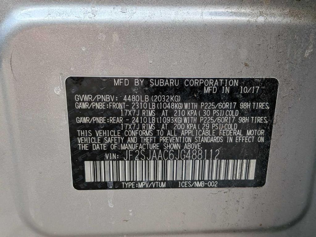 2018 Ice Silver Metallic Subaru Forester