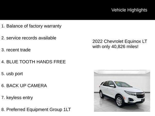 used 2022 Chevrolet Equinox car, priced at $17,995