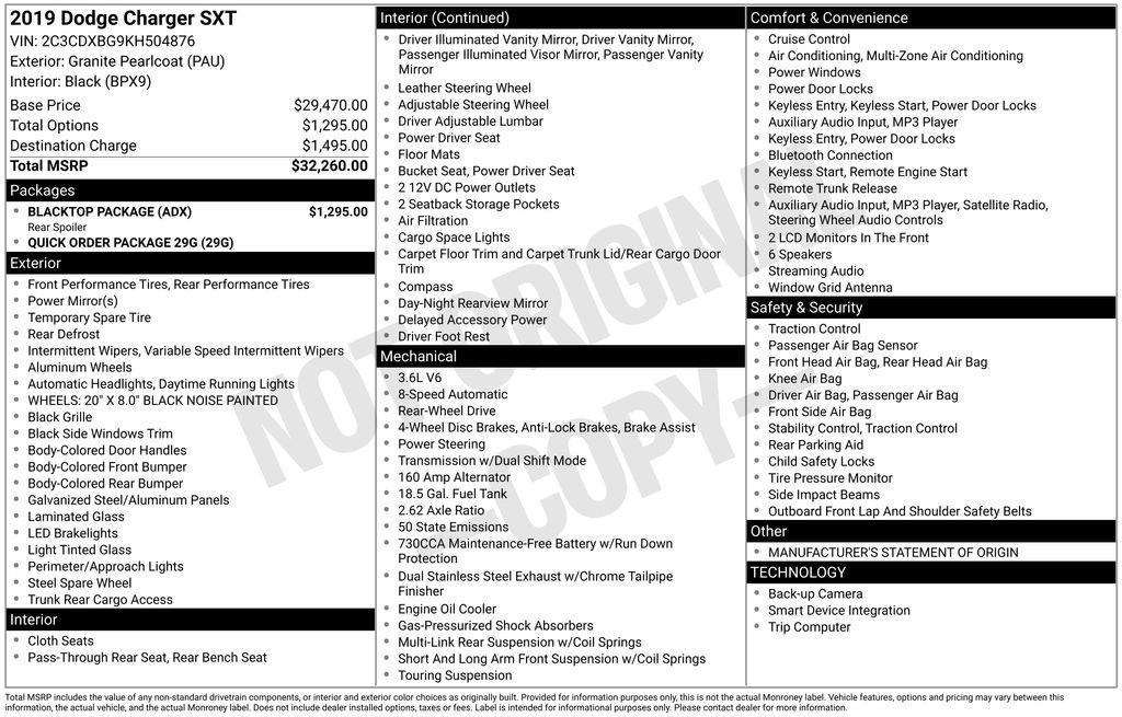 used 2019 Dodge Charger car, priced at $14,998