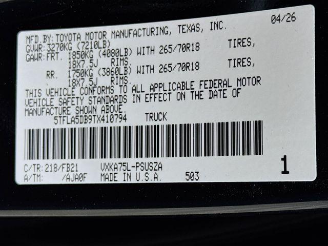 new 2026 Toyota Tundra car, priced at $52,302