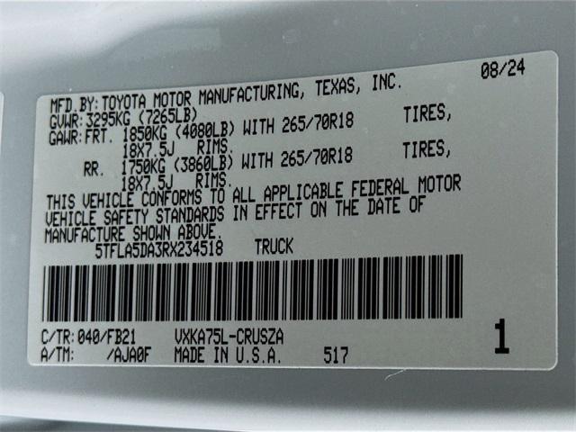 used 2024 Toyota Tundra car, priced at $41,744