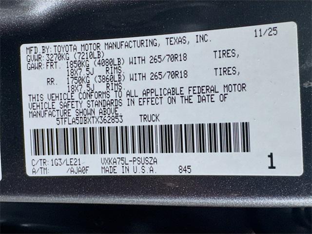 new 2026 Toyota Tundra car, priced at $60,529