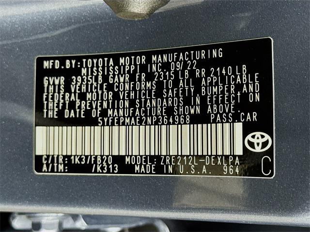 used 2022 Toyota Corolla car, priced at $17,544