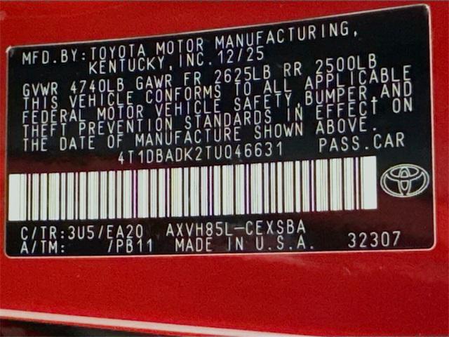 new 2026 Toyota Camry car, priced at $38,109