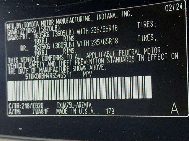 used 2024 Toyota Highlander car, priced at $43,239