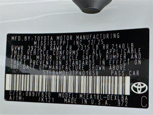 new 2026 Toyota Corolla car, priced at $24,704