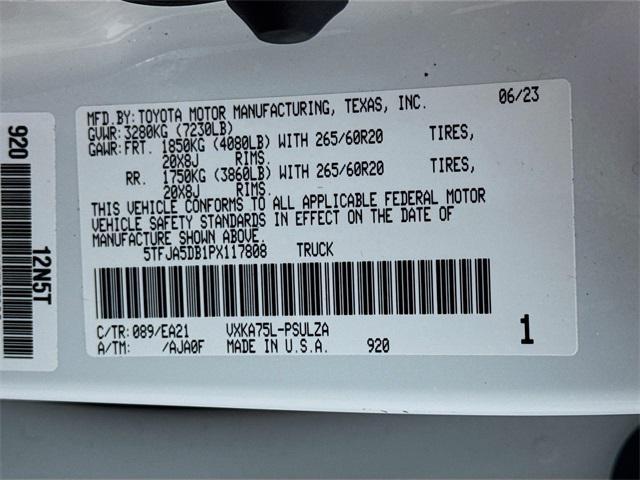 used 2023 Toyota Tundra car, priced at $49,344