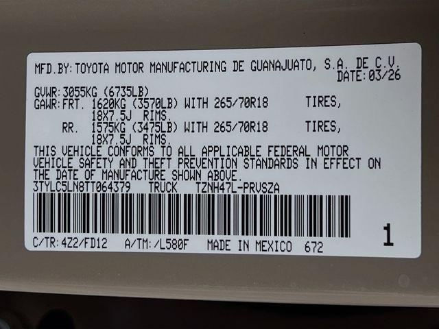 new 2026 Toyota Tacoma Hybrid car, priced at $55,859