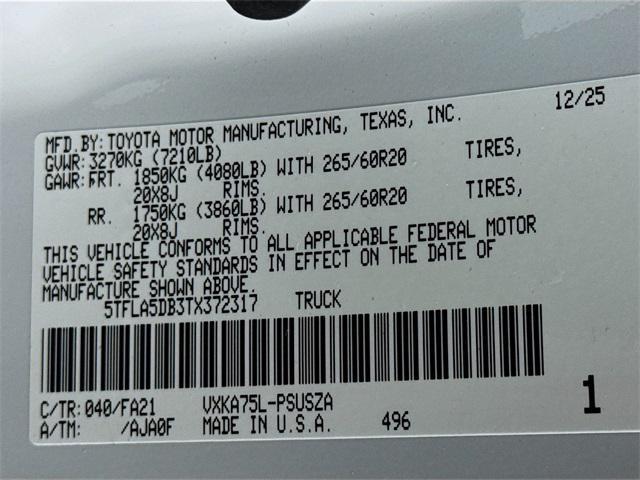 new 2026 Toyota Tundra car, priced at $58,996