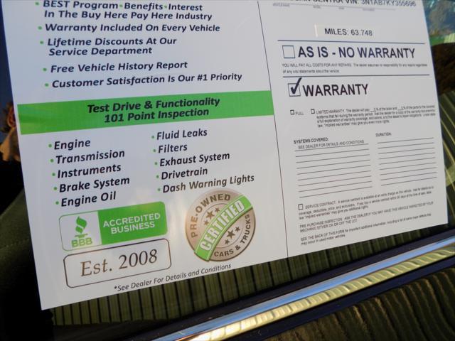 used 2019 Nissan Sentra car, priced at $13,990