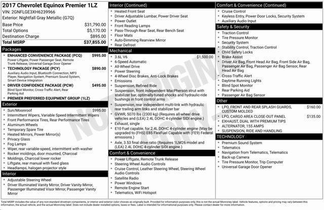 used 2017 Chevrolet Equinox car, priced at $9,999