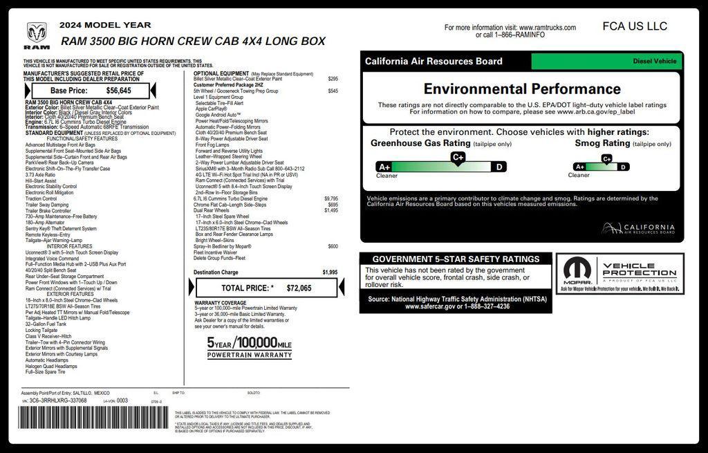 used 2024 Ram 3500 car, priced at $47,985