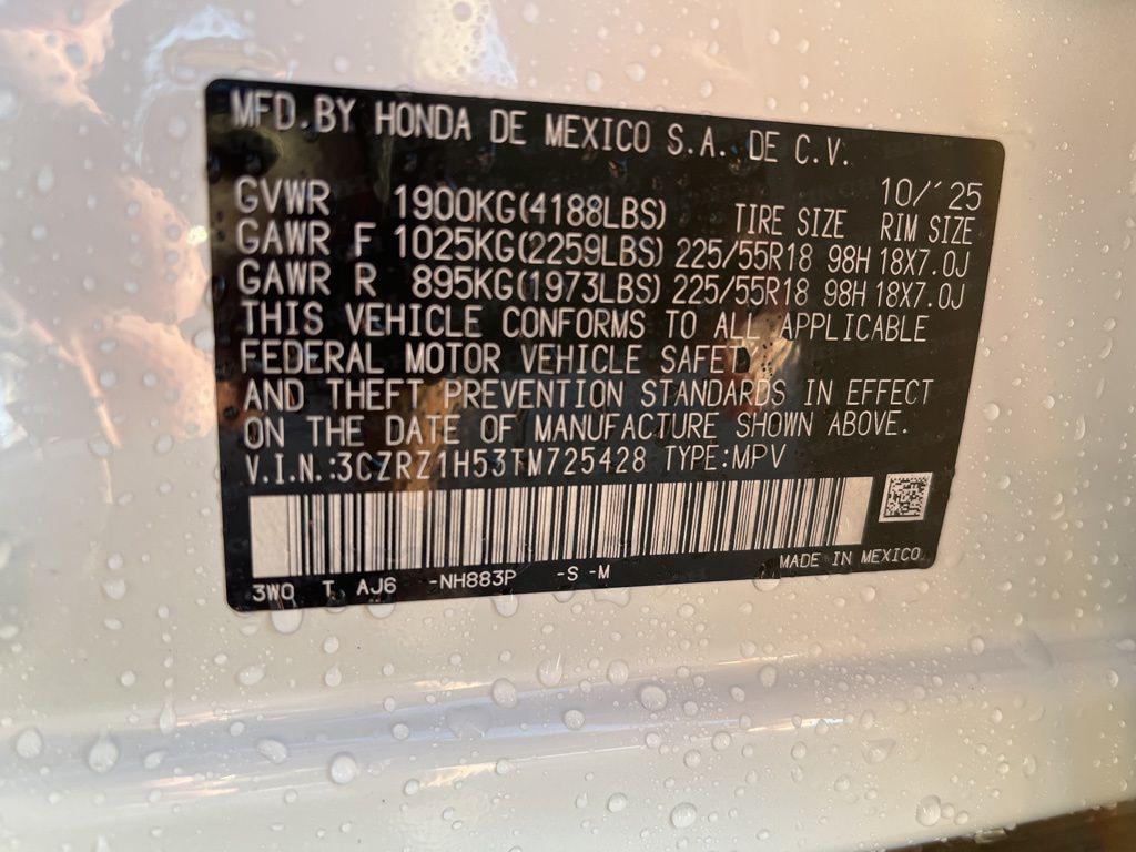 new 2026 Honda HR-V car, priced at $29,155