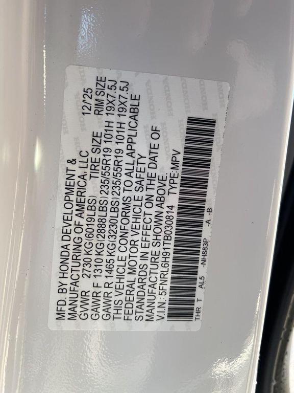 new 2026 Honda Odyssey car, priced at $54,790