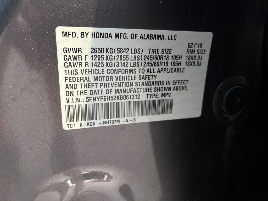 used 2019 Honda Pilot car, priced at $16,265