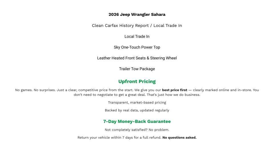 used 2026 Jeep Wrangler car, priced at $49,997