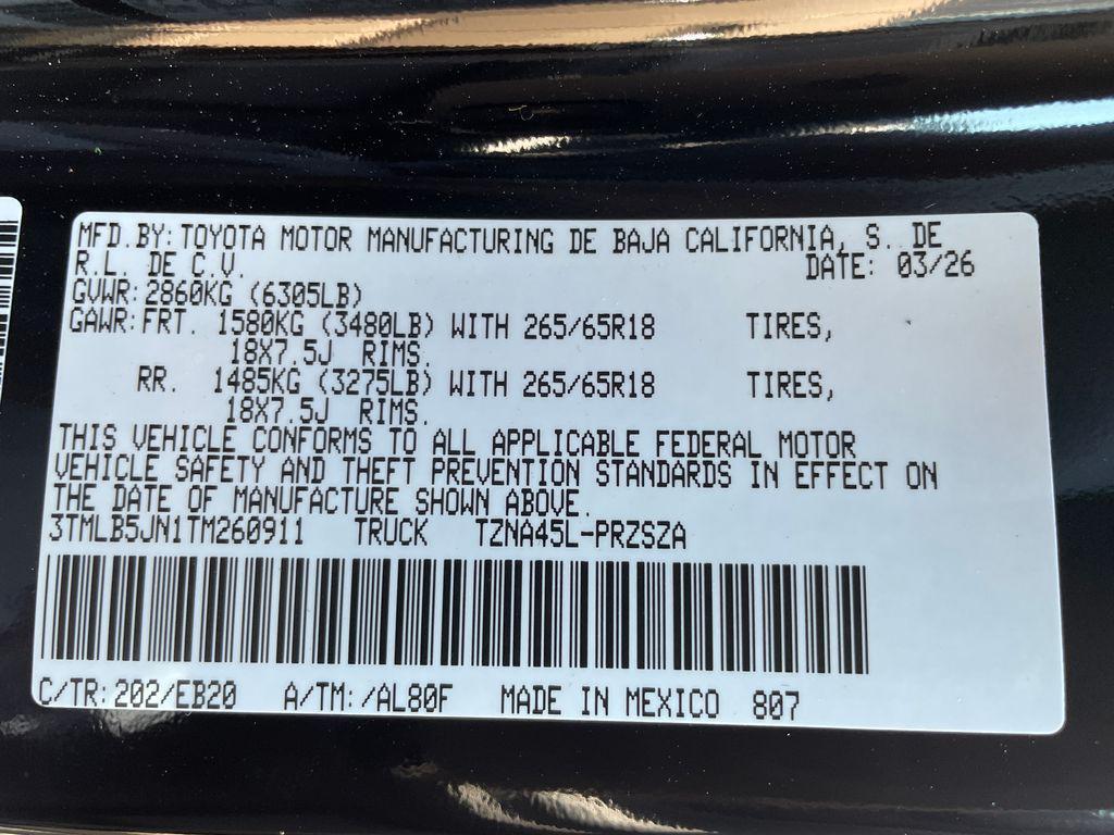 new 2026 Toyota Tacoma car, priced at $55,804