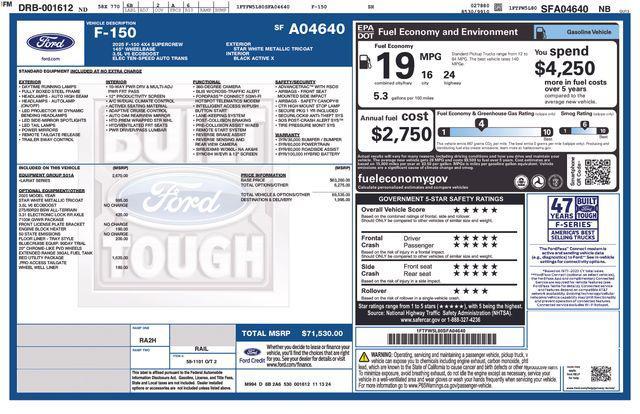 used 2025 Ford F-150 car, priced at $59,495