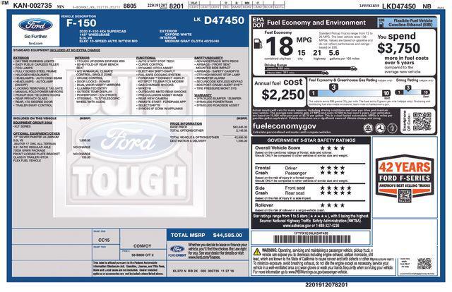 used 2020 Ford F-150 car, priced at $23,995