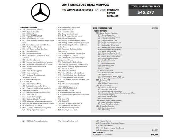 used 2018 Mercedes-Benz Metris car, priced at $23,489
