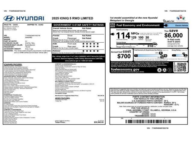 used 2025 Hyundai IONIQ 5 car, priced at $30,480
