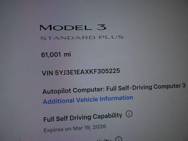 used 2019 Tesla Model 3 car, priced at $15,498